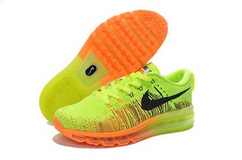 Nike Flyknit Air Max Mens Shoes Electrical Green Black Orange Italy